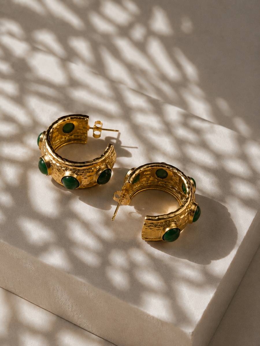 Olea - Jade Küpe